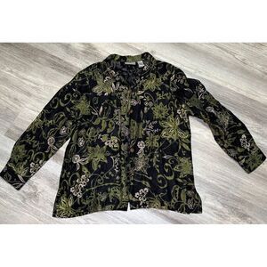 Drapers & Damon's women's Size Large exquisite art button‎ down